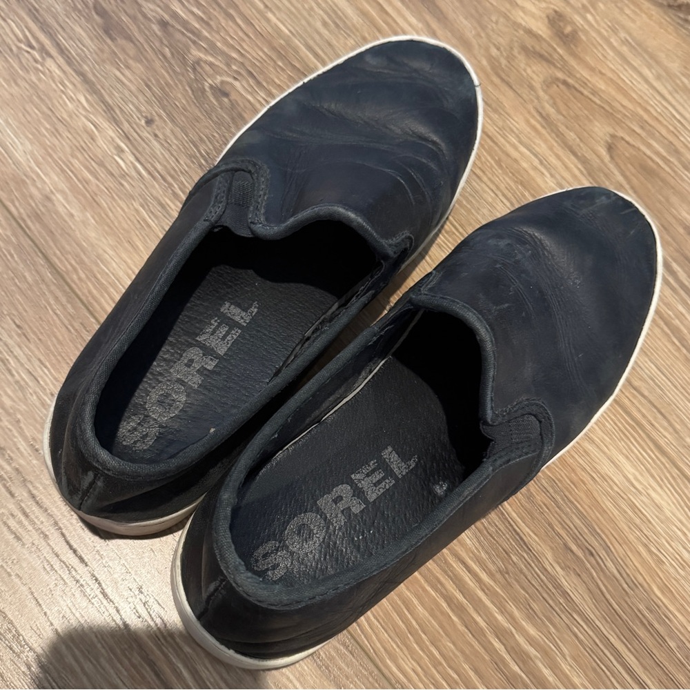 Sorel Black Waterproof Slip-On Shoes